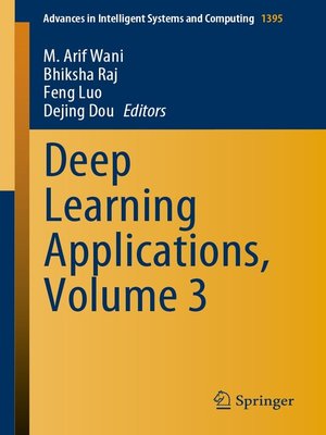 cover image of Deep Learning Applications, Volume 3